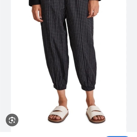 NWT Apiece Apart Zebra Windowpane Plaid Organic Cotton Joggers in XS - Picture 4 of 10